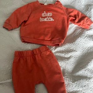 0-3 month cat and jack sweatsuit